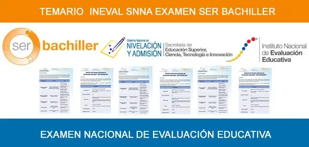 Temario Ser Bachiller Descargar Ser Bachiller Senescyt SNNA INEVAL Evaluación Educativa Pruebas Examen